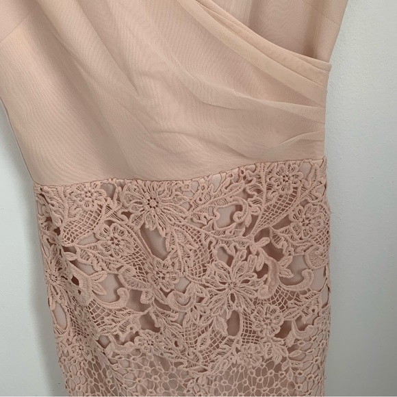 Lipsy London - Designer Pink Lace Detail Bodycon Dress - Picture 9 of 13